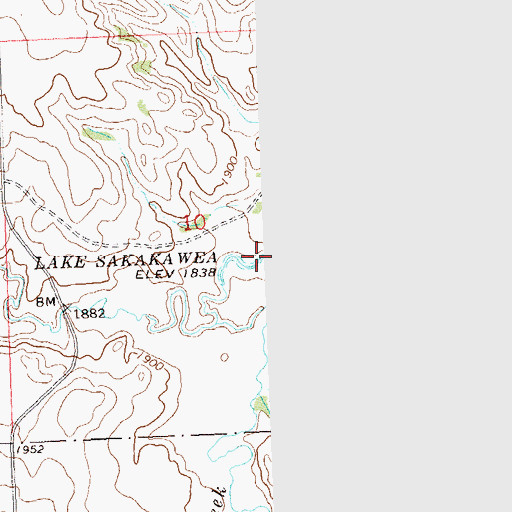 Topographic Map of Beaver Creek, ND