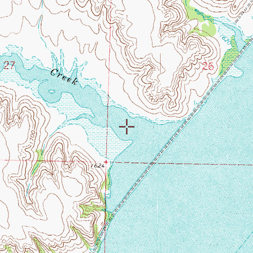Topographic Map of Beaver Holes Creek, ND