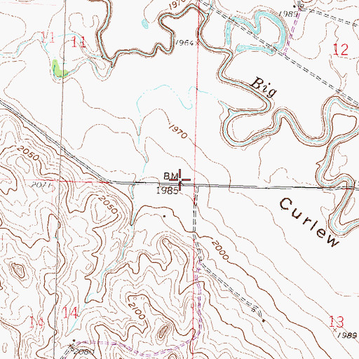 Topographic Map of Benson School, ND