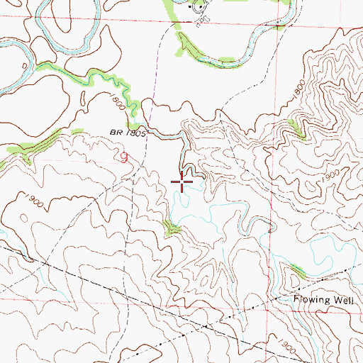 Topographic Map of Beulah Dam, ND