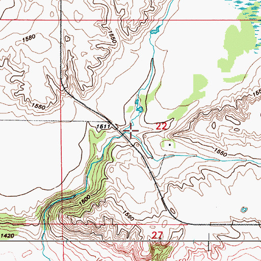 Topographic Map of Big Coulee, ND