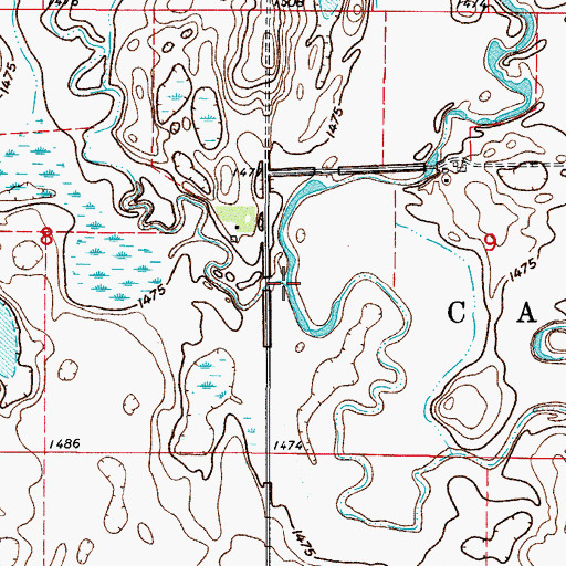 Topographic Map of Big Coulee, ND