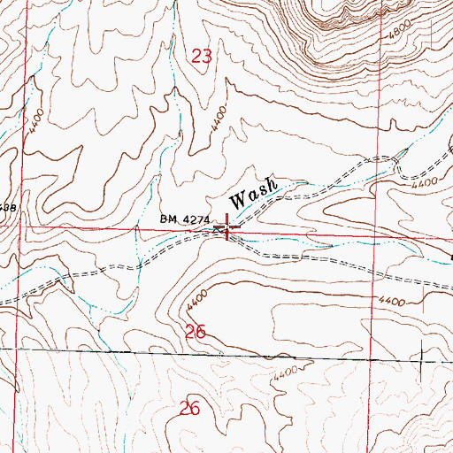 Topographic Map of Barks Canyon, AZ