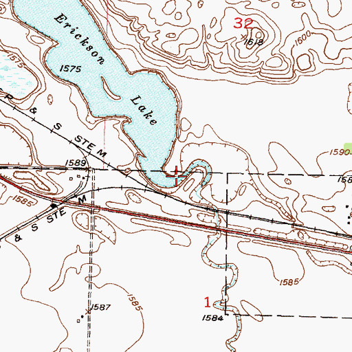 Topographic Map of Blacktail Coulee, ND