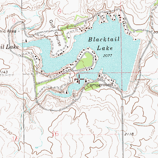 Topographic Map of Blacktail Lake, ND