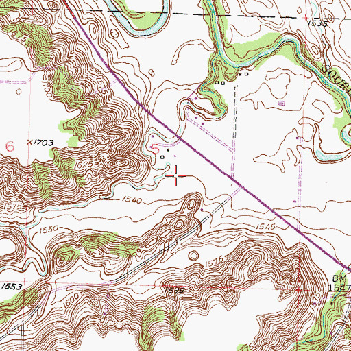 Topographic Map of Blackwater Coulee, ND