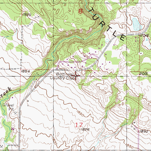 Topographic Map of Bottineau Country Club, ND
