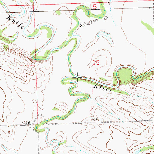 Topographic Map of Branch Knife River, ND