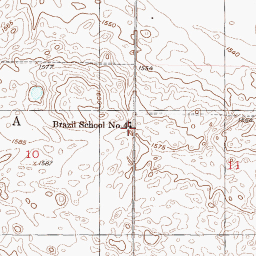 Topographic Map of Brazil School Number 4, ND