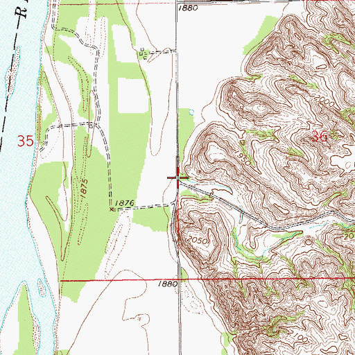 Topographic Map of Briar Creek, ND