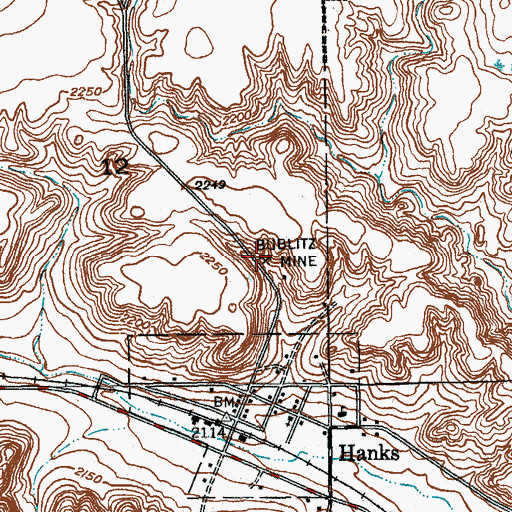 Topographic Map of Bublitz Mine, ND
