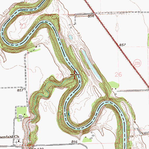 Topographic Map of Buffalo Coulee, ND