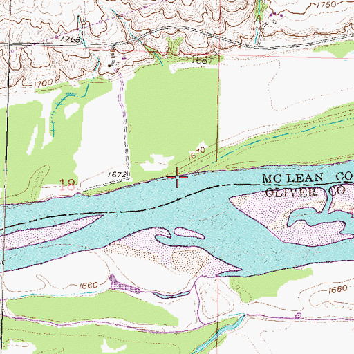 Topographic Map of Buffalo Creek, ND