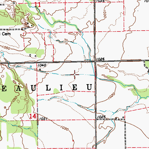 Topographic Map of Busse Coulee, ND