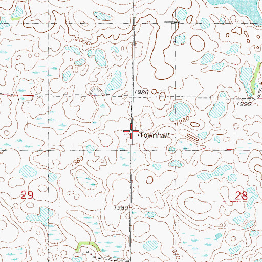 Topographic Map of Byersville School Number 2, ND