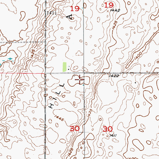 Topographic Map of Cannon Hill, ND