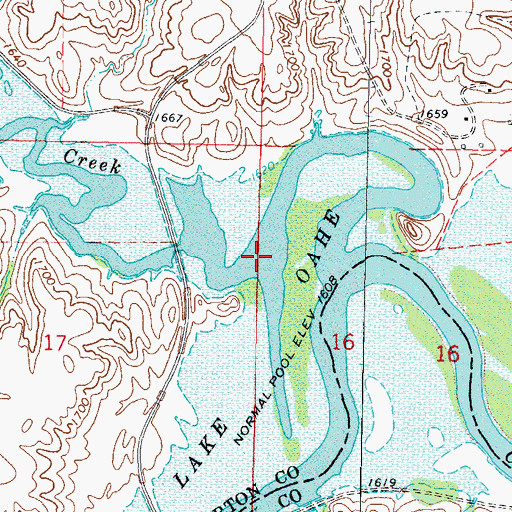 Topographic Map of Cantapeta Creek, ND
