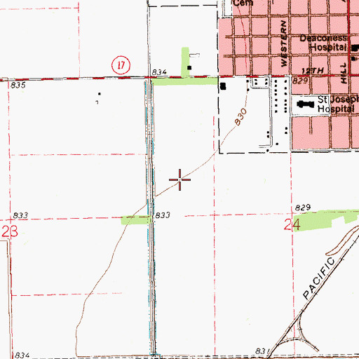 Topographic Map of Grafton Central Middle School, ND