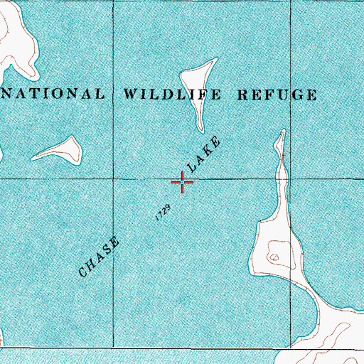 Topographic Map of Chase Lake, ND