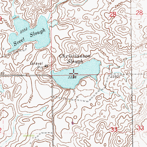 Topographic Map of Chase Lake State Game Management Area, ND