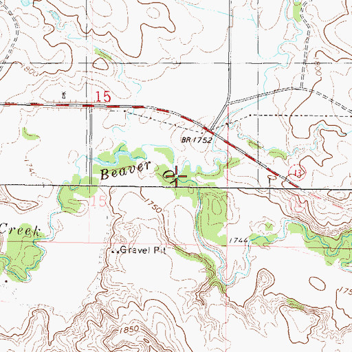 Topographic Map of Clear Creek, ND
