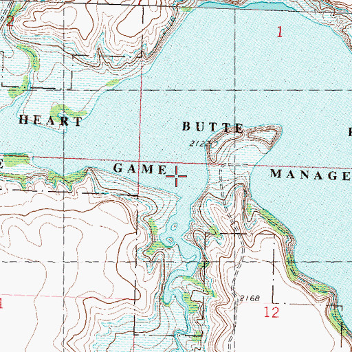 Topographic Map of Coal Creek, ND
