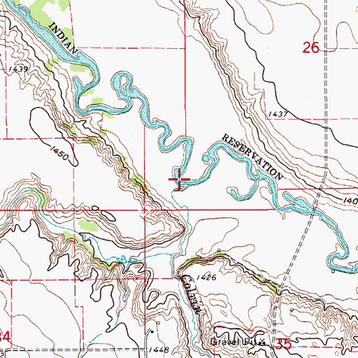 Topographic Map of Colvin Creek, ND