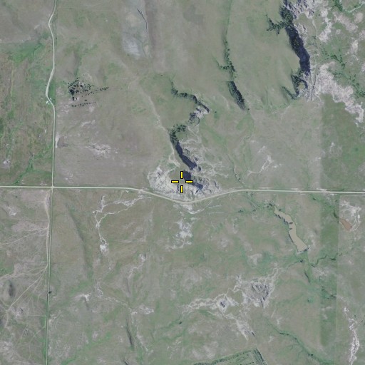 Aerial/Satellite Image of Corner Butte, ND