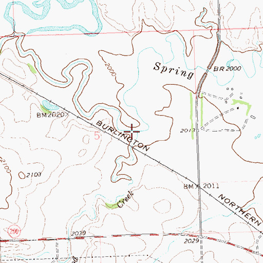 Topographic Map of Cottonwood Creek, ND