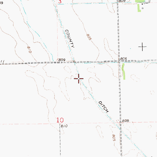 Topographic Map of County Ditch Number 16A, ND