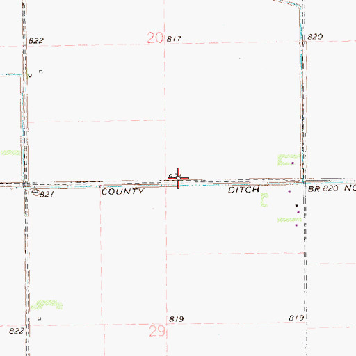 Topographic Map of County Ditch Number 3, ND