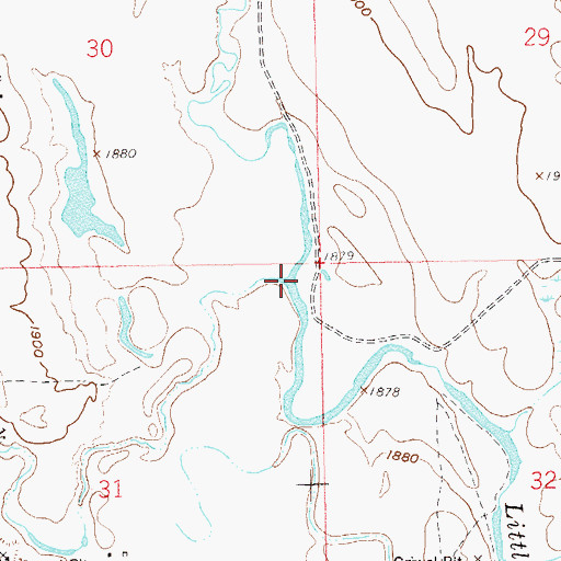 Topographic Map of Cow Creek, ND