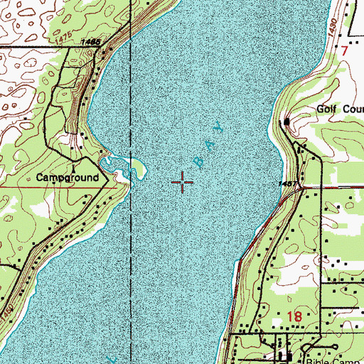 Topographic Map of Creel Bay, ND