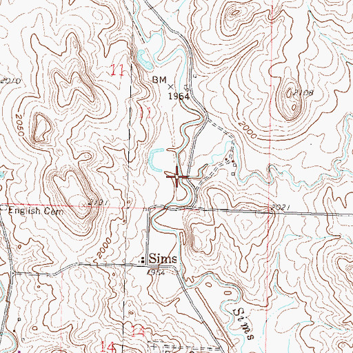 Topographic Map of Crooked Creek, ND