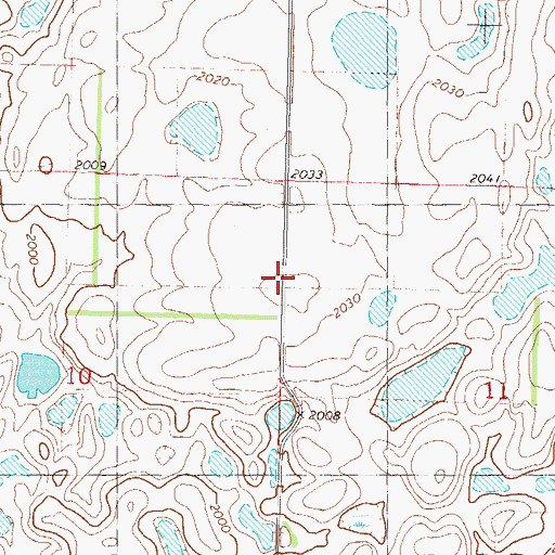 Topographic Map of Crooked Lake School Number 4, ND