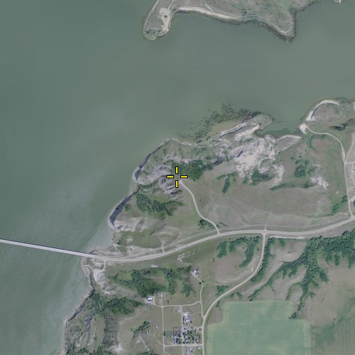 Aerial/Satellite Image of Crow Flies High Butte Historic Site, ND
