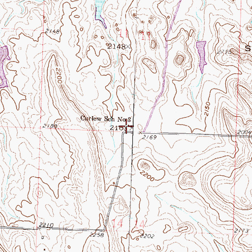 Topographic Map of Curlew School Number 3, ND