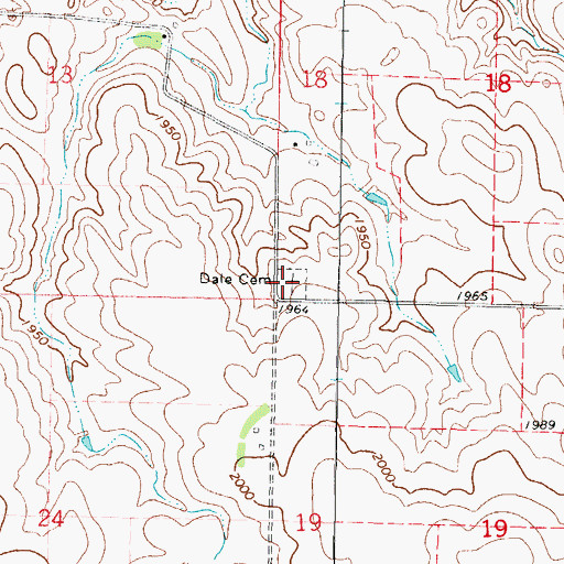 Topographic Map of Dale Cemetery, ND