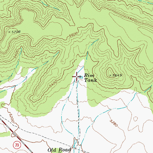 Topographic Map of Rim Tank, AZ