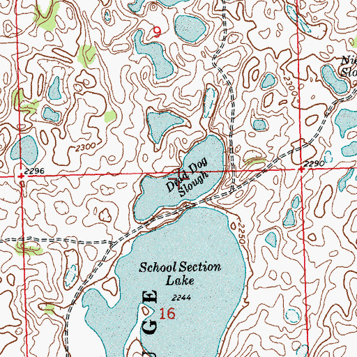 Topographic Map of Dead Dog Slough, ND