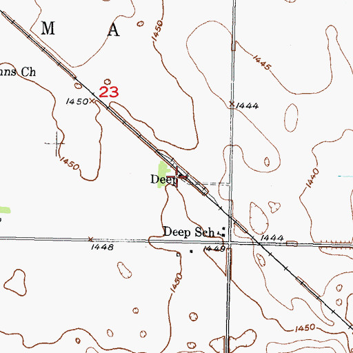 Topographic Map of Deep, ND