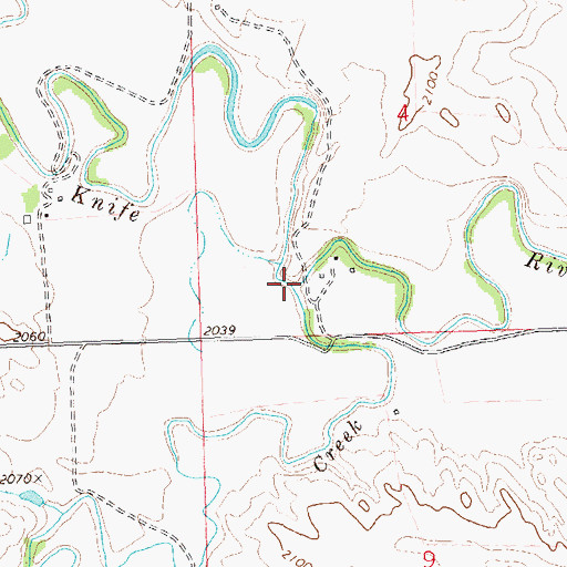 Topographic Map of Deep Creek, ND