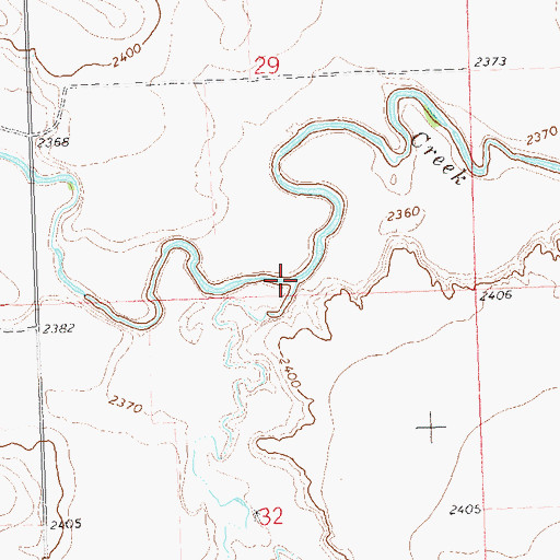 Topographic Map of Duck Creek, ND