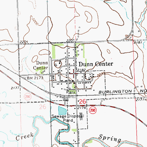 Topographic Map of Dunn Center, ND