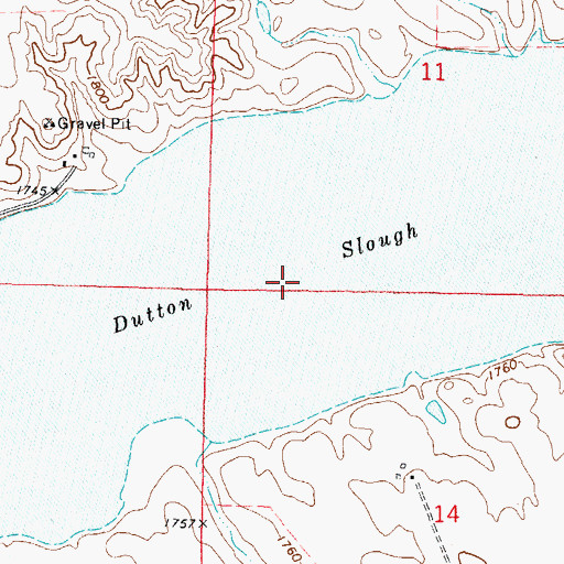 Topographic Map of Dutton Slough, ND