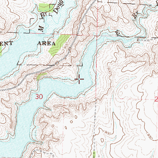 Topographic Map of East Branch Douglas Creek, ND