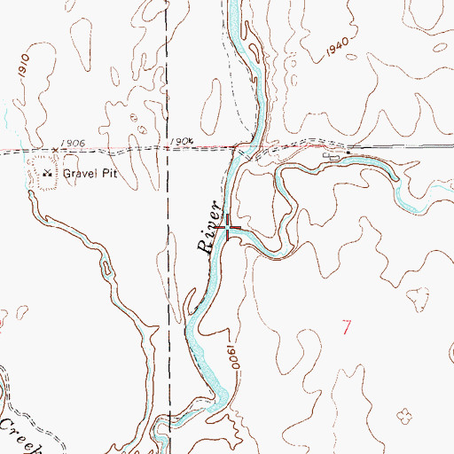 Topographic Map of East Fork Little Muddy River, ND