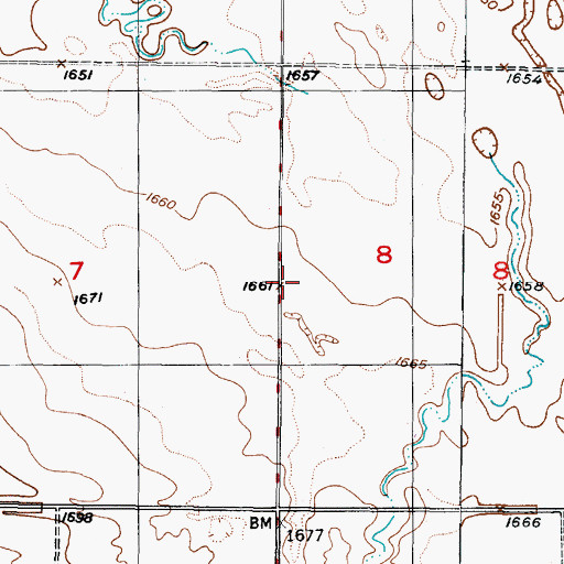 Topographic Map of Eddy School Number 2, ND