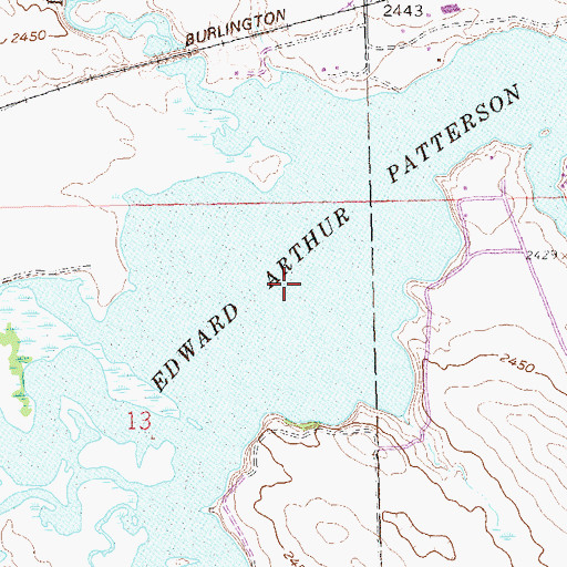 Topographic Map of Edward Arthur Patterson Lake, ND