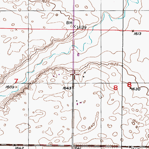 Topographic Map of Eigenheim School Number 2, ND